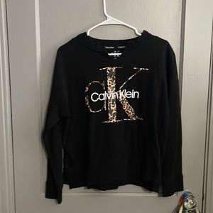 Calvin Klein cheetah print pullover